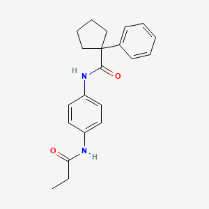 molecular formula C21H24N2O2 B14968605 1-phenyl-N-[4-(propanoylamino)phenyl]cyclopentanecarboxamide 