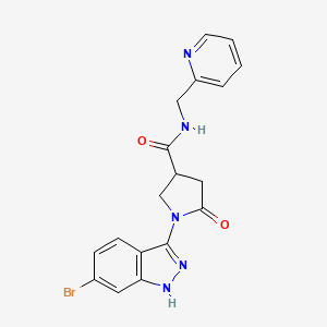 molecular formula C18H16BrN5O2 B14968617 1-(6-bromo-2H-indazol-3-yl)-5-oxo-N-(pyridin-2-ylmethyl)pyrrolidine-3-carboxamide 