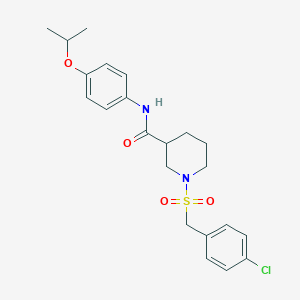 1-[(4-chlorobenzyl)sulfonyl]-N-[4-(propan-2-yloxy)phenyl]piperidine-3-carboxamide