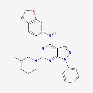 N-(1,3-benzodioxol-5-yl)-6-(3-methylpiperidin-1-yl)-1-phenyl-1H-pyrazolo[3,4-d]pyrimidin-4-amine