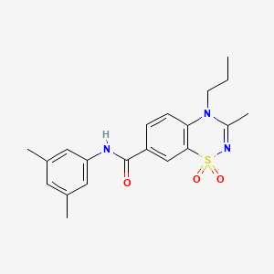 molecular formula C20H23N3O3S B14968649 N-(3,5-dimethylphenyl)-3-methyl-4-propyl-4H-1,2,4-benzothiadiazine-7-carboxamide 1,1-dioxide 