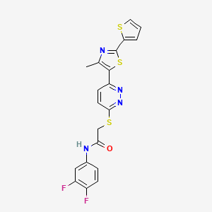 N-(3,4-difluorophenyl)-2-((6-(4-methyl-2-(thiophen-2-yl)thiazol-5-yl)pyridazin-3-yl)thio)acetamide