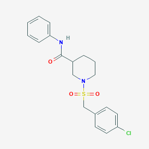 1-[(4-chlorobenzyl)sulfonyl]-N-phenylpiperidine-3-carboxamide