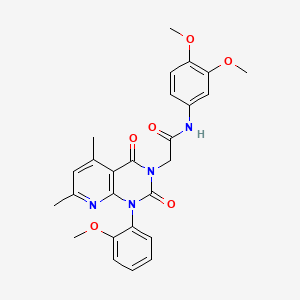 N-(3,4-dimethoxyphenyl)-2-[1-(2-methoxyphenyl)-5,7-dimethyl-2,4-dioxo-1,4-dihydropyrido[2,3-d]pyrimidin-3(2H)-yl]acetamide