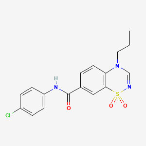 N-(4-chlorophenyl)-4-propyl-4H-1,2,4-benzothiadiazine-7-carboxamide 1,1-dioxide