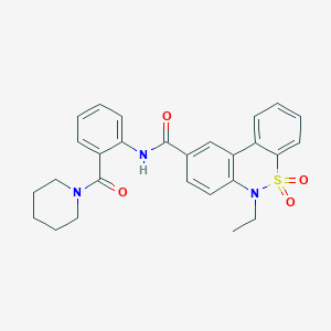 6-Ethyl-N-[2-(1-piperidinylcarbonyl)phenyl]-6H-dibenzo[C,E][1,2]thiazine-9-carboxamide 5,5-dioxide