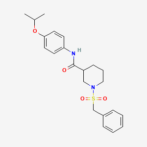 molecular formula C22H28N2O4S B14968723 1-(benzylsulfonyl)-N-[4-(propan-2-yloxy)phenyl]piperidine-3-carboxamide 