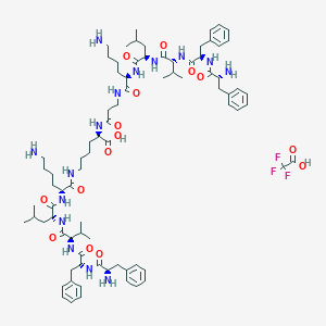 molecular formula C81H120F3N15O15 B1496873 ent-[Amyloid b-Protein (20-16)]-b-Ala-D-Lys(ent-[Amyloid b-Protein (16-20)]) Trifluoroacetate 