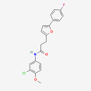 N-(3-chloro-4-methoxyphenyl)-3-[5-(4-fluorophenyl)furan-2-yl]propanamide