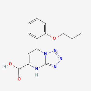 molecular formula C14H15N5O3 B14968757 7-(2-Propoxyphenyl)-4,7-dihydrotetrazolo[1,5-a]pyrimidine-5-carboxylic acid 