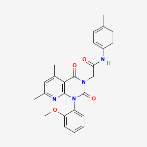 molecular formula C25H24N4O4 B14968789 2-[1-(2-methoxyphenyl)-5,7-dimethyl-2,4-dioxo-1,4-dihydropyrido[2,3-d]pyrimidin-3(2H)-yl]-N-(4-methylphenyl)acetamide 