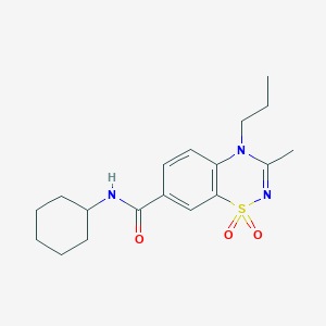 N-cyclohexyl-3-methyl-4-propyl-4H-1,2,4-benzothiadiazine-7-carboxamide 1,1-dioxide