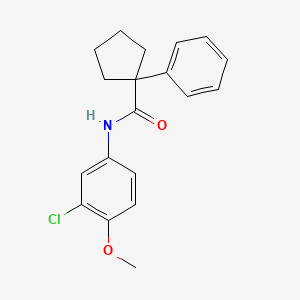 molecular formula C19H20ClNO2 B14968810 N-(3-chloro-4-methoxyphenyl)-1-phenylcyclopentanecarboxamide 