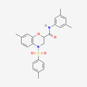 N-(3,5-dimethylphenyl)-7-methyl-4-[(4-methylphenyl)sulfonyl]-3,4-dihydro-2H-1,4-benzoxazine-2-carboxamide