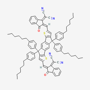 molecular formula C90H82N4O2S2 B1496884 Propanedinitrile, 2,2'-[[4,4,9,9-tetrakis(4-hexylphenyl)-4,9-dihydro-s-indaceno[1,2-b:5,6-b']dithiophene-2,7-diyl]bis[methylidyne(3-oxo-1H-indene-2,1(3H)-diylidene)]]bis- 