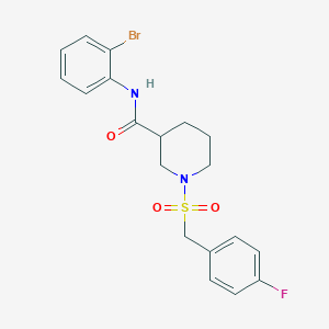 molecular formula C19H20BrFN2O3S B14968860 N-(2-bromophenyl)-1-[(4-fluorobenzyl)sulfonyl]piperidine-3-carboxamide 