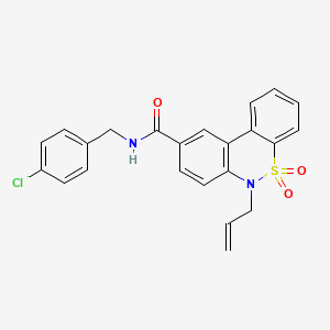 6-allyl-N-(4-chlorobenzyl)-6H-dibenzo[c,e][1,2]thiazine-9-carboxamide 5,5-dioxide