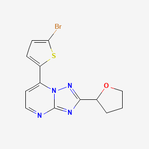 molecular formula C13H11BrN4OS B14968895 7-(5-Bromo-2-thienyl)-2-tetrahydro-2-furanyl[1,2,4]triazolo[1,5-a]pyrimidine 