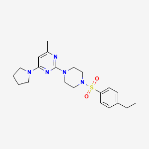 molecular formula C21H29N5O2S B14968911 2-[4-(4-Ethylbenzenesulfonyl)piperazin-1-YL]-4-methyl-6-(pyrrolidin-1-YL)pyrimidine 