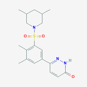 6-{3-[(3,5-dimethylpiperidin-1-yl)sulfonyl]-4,5-dimethylphenyl}pyridazin-3(2H)-one