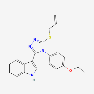 3-(5-(allylthio)-4-(4-ethoxyphenyl)-4H-1,2,4-triazol-3-yl)-1H-indole