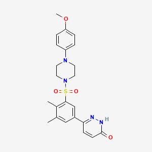 6-(3-{[4-(4-methoxyphenyl)piperazin-1-yl]sulfonyl}-4,5-dimethylphenyl)pyridazin-3(2H)-one