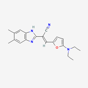 1h-Benzimidazole-2-acetonitrile,a-[[5-(diethylamino)-2-furanyl]methylene]-5,6-dimethyl-
