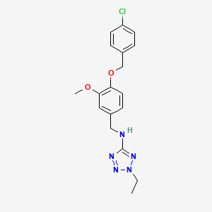 N-{4-[(4-chlorobenzyl)oxy]-3-methoxybenzyl}-2-ethyl-2H-tetrazol-5-amine