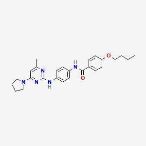 molecular formula C26H31N5O2 B14968984 4-Butoxy-N-(4-{[4-methyl-6-(pyrrolidin-1-YL)pyrimidin-2-YL]amino}phenyl)benzamide 