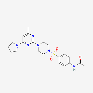 N-[4-({4-[4-Methyl-6-(pyrrolidin-1-YL)pyrimidin-2-YL]piperazin-1-YL}sulfonyl)phenyl]acetamide