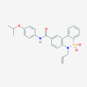 molecular formula C25H24N2O4S B14969004 6-allyl-N-(4-isopropoxyphenyl)-6H-dibenzo[c,e][1,2]thiazine-9-carboxamide 5,5-dioxide 