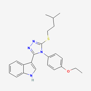 3-(4-(4-ethoxyphenyl)-5-(isopentylthio)-4H-1,2,4-triazol-3-yl)-1H-indole