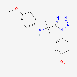 4-methoxy-N-{2-[1-(4-methoxyphenyl)-1H-tetrazol-5-yl]butan-2-yl}aniline