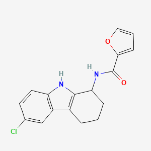 N-(6-chloro-2,3,4,9-tetrahydro-1H-carbazol-1-yl)furan-2-carboxamide