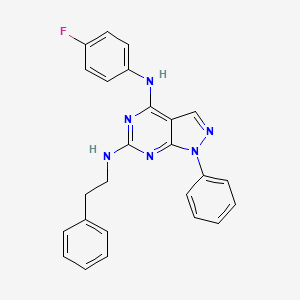 N~4~-(4-fluorophenyl)-1-phenyl-N~6~-(2-phenylethyl)-1H-pyrazolo[3,4-d]pyrimidine-4,6-diamine