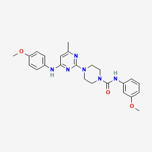 molecular formula C24H28N6O3 B14969117 N-(3-methoxyphenyl)-4-{4-[(4-methoxyphenyl)amino]-6-methylpyrimidin-2-yl}piperazine-1-carboxamide 