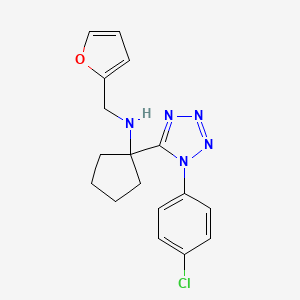 molecular formula C17H18ClN5O B14969139 1-[1-(4-chlorophenyl)-1H-tetrazol-5-yl]-N-(furan-2-ylmethyl)cyclopentanamine 