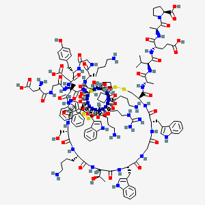 molecular formula C174H241N47O46S6 B1496916 H-Asp-Gly-Glu-Cys(1)-Gly-Gly-Phe-Trp-Trp-Lys-Cys(2)-Gly-Arg-Gly-Lys-Pro-Pro-Cys(3)-Cys(1)-Lys-Gly-Tyr-Ala-Cys(2)-Ser-Lys-Thr-Trp-Gly-Trp-Cys(3)-Ala-Val-Glu-Ala-Pro-OH 