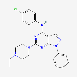 N-(4-chlorophenyl)-6-(4-ethylpiperazin-1-yl)-1-phenyl-1H-pyrazolo[3,4-d]pyrimidin-4-amine