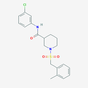 N-(3-chlorophenyl)-1-[(2-methylbenzyl)sulfonyl]piperidine-3-carboxamide