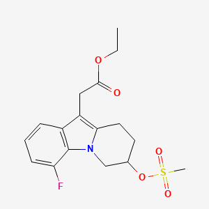 Ethyl 2-(4-fluoro-7-methylsulfonyloxy-6,7,8,9-tetrahydropyrido[1,2-a]indol-10-yl)acetate