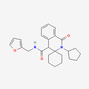 2'-cyclopentyl-N-(furan-2-ylmethyl)-1'-oxo-1',4'-dihydro-2'H-spiro[cyclohexane-1,3'-isoquinoline]-4'-carboxamide