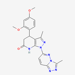 4-(2,4-dimethoxyphenyl)-3-methyl-1-(3-methyl[1,2,4]triazolo[4,3-b]pyridazin-6-yl)-4,5-dihydro-1H-pyrazolo[3,4-b]pyridin-6-ol