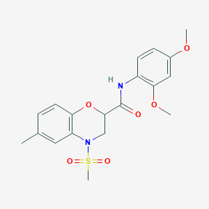 N-(2,4-dimethoxyphenyl)-6-methyl-4-(methylsulfonyl)-3,4-dihydro-2H-1,4-benzoxazine-2-carboxamide