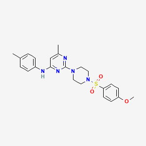 2-[4-(4-Methoxybenzenesulfonyl)piperazin-1-YL]-6-methyl-N-(4-methylphenyl)pyrimidin-4-amine