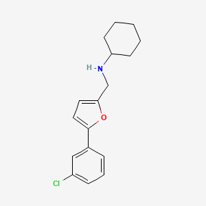 N-{[5-(3-chlorophenyl)furan-2-yl]methyl}cyclohexanamine