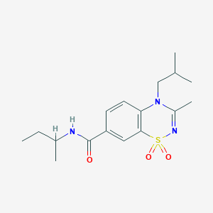 N-(butan-2-yl)-3-methyl-4-(2-methylpropyl)-4H-1,2,4-benzothiadiazine-7-carboxamide 1,1-dioxide