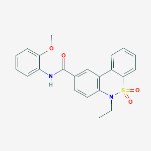 6-ethyl-N-(2-methoxyphenyl)-6H-dibenzo[c,e][1,2]thiazine-9-carboxamide 5,5-dioxide