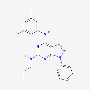 molecular formula C22H24N6 B14969249 N~4~-(3,5-dimethylphenyl)-1-phenyl-N~6~-propyl-1H-pyrazolo[3,4-d]pyrimidine-4,6-diamine 