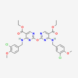 Diethyl 2,2'-oxybis(4-((3-chloro-4-methoxybenzyl)amino)pyrimidine-5-carboxylate)